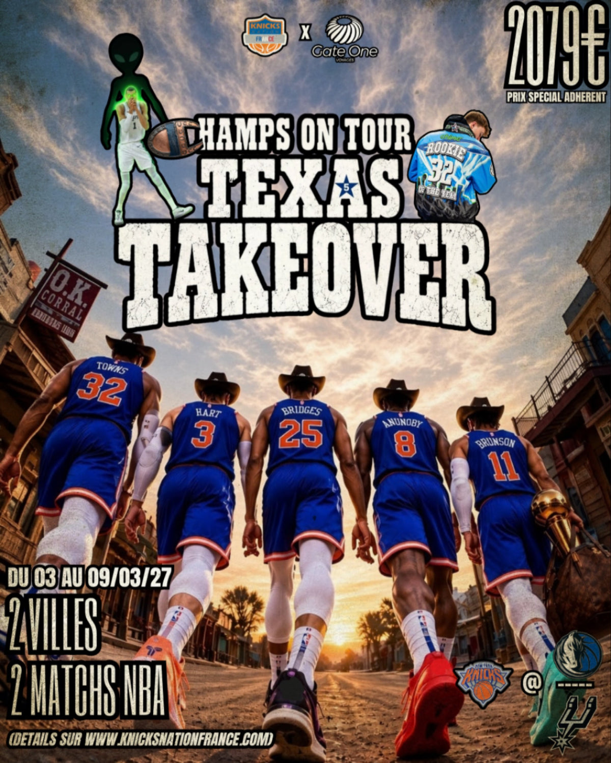 Voyage Knicks Nation France X Gate-One Voyages au Texas!