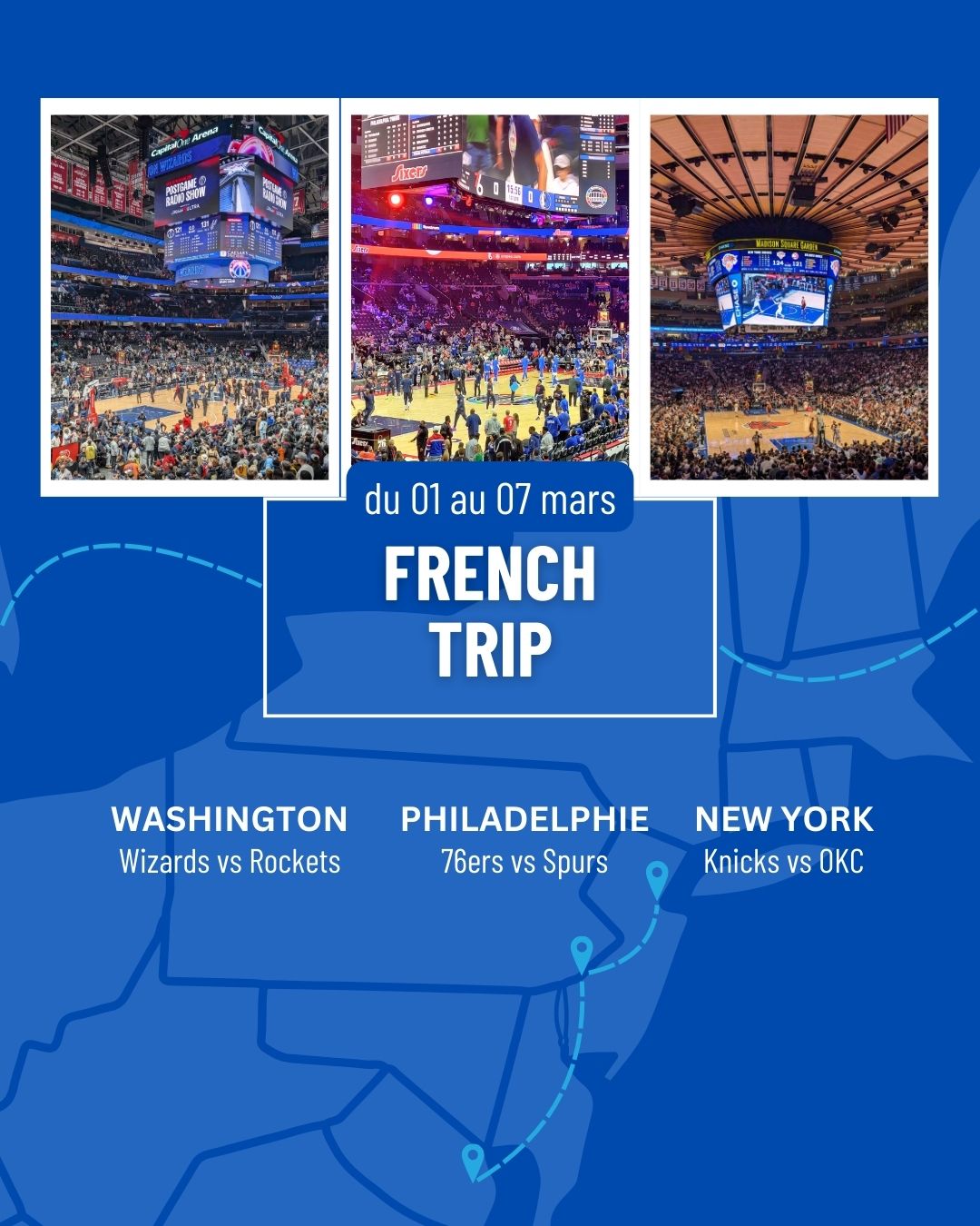 Voyage Basket US - French Trip à Washington, Philadelphie et New York