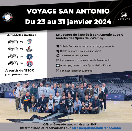 Voyage Spurs Nation France X Gate One Voyages